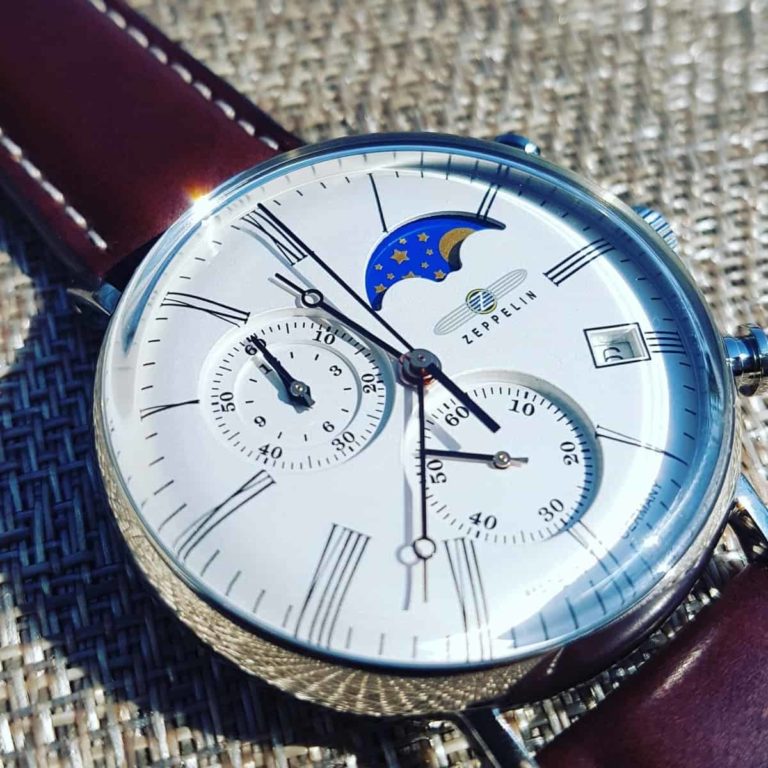 Zeppelin lz120 rome orologio Uomo Analogico Al quarzo con cinturino in Pelle di vitello 7134-3