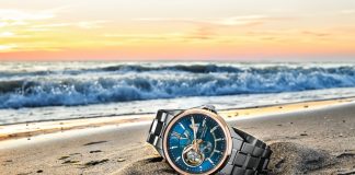Orient Star 900 darabos limitált pink gold Modern Skeleton különlegesség, a japán órakészítés esszenciája RE-AV0120L