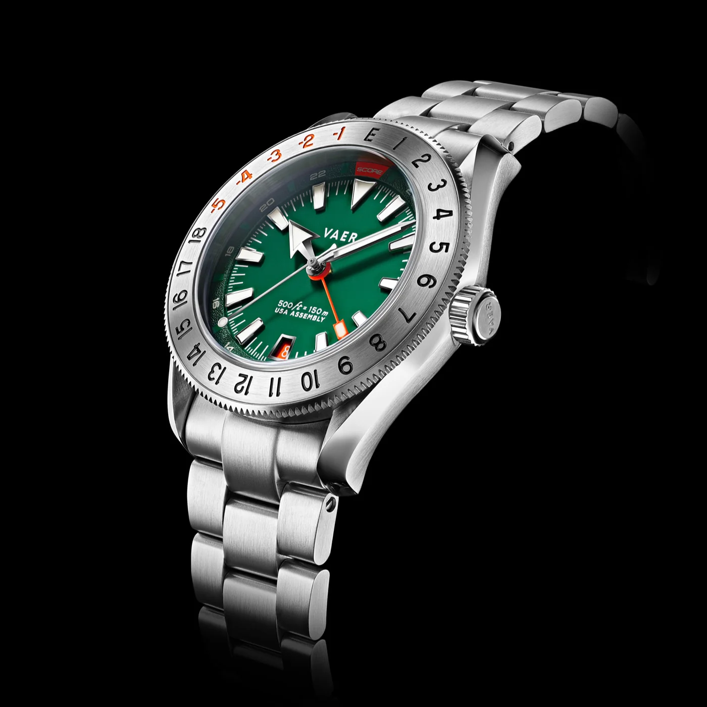 Vaer G2 Fairway GMT: 39 mm-es golfihletésű kvarcóra A G2 Fairway GMT másik nézete