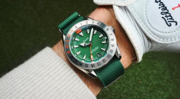 Vaer G2 Fairway GMT: 39 mm-es golfihletésű kvarcóra Vaer G2 Fairway GMT