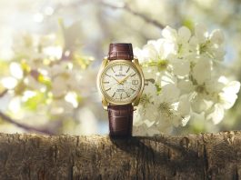 Grand Seiko SBGH376: sárga arany tok, lehelletnyi zöld számlap