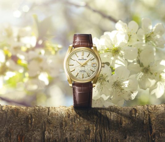 Grand Seiko SBGH376: sárga arany tok, lehelletnyi zöld számlap
