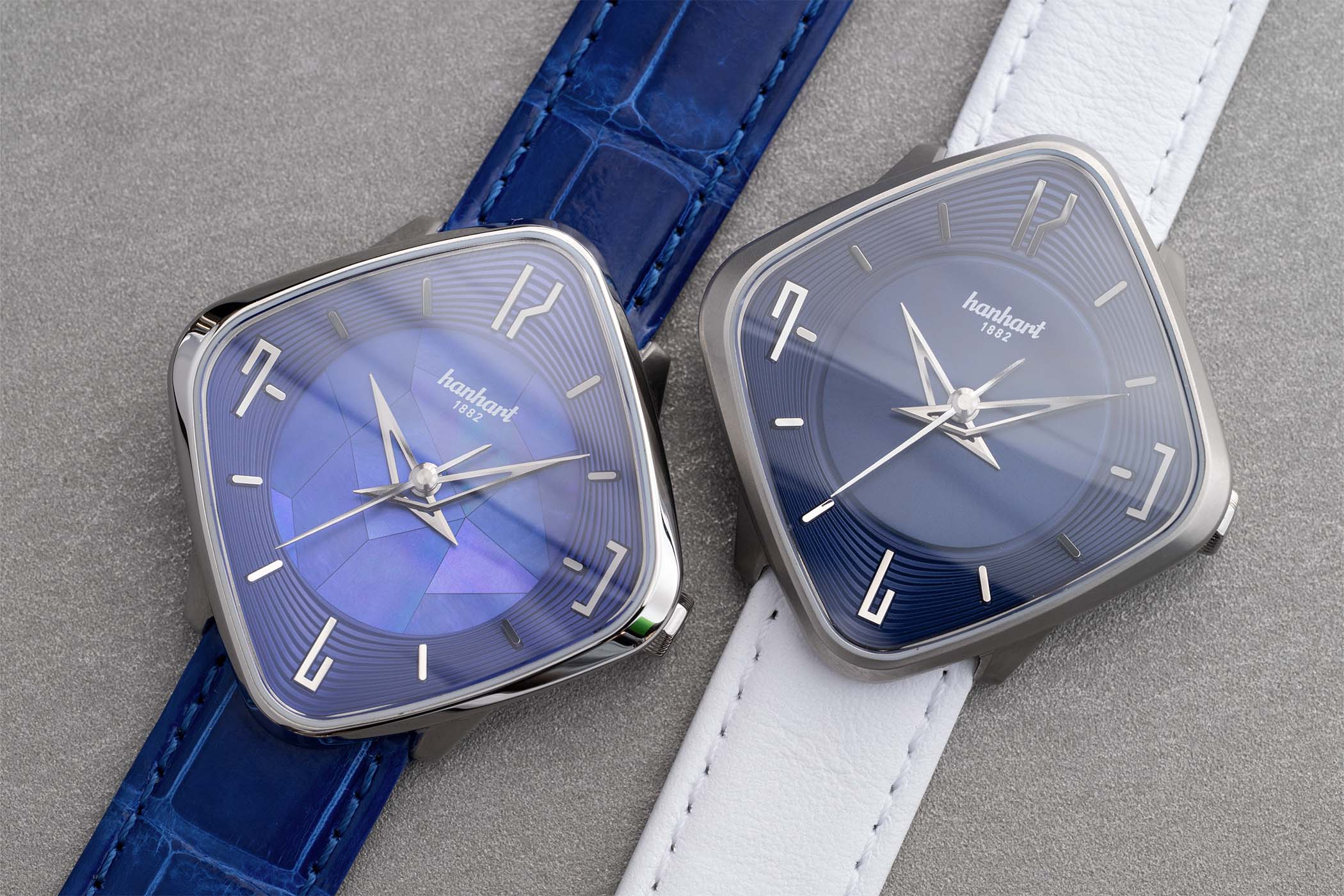 Hanhart Square by Square: szögletes prototípus a Dubai Watch Week versenyére A Hanhart Square by Square oldalnézetből