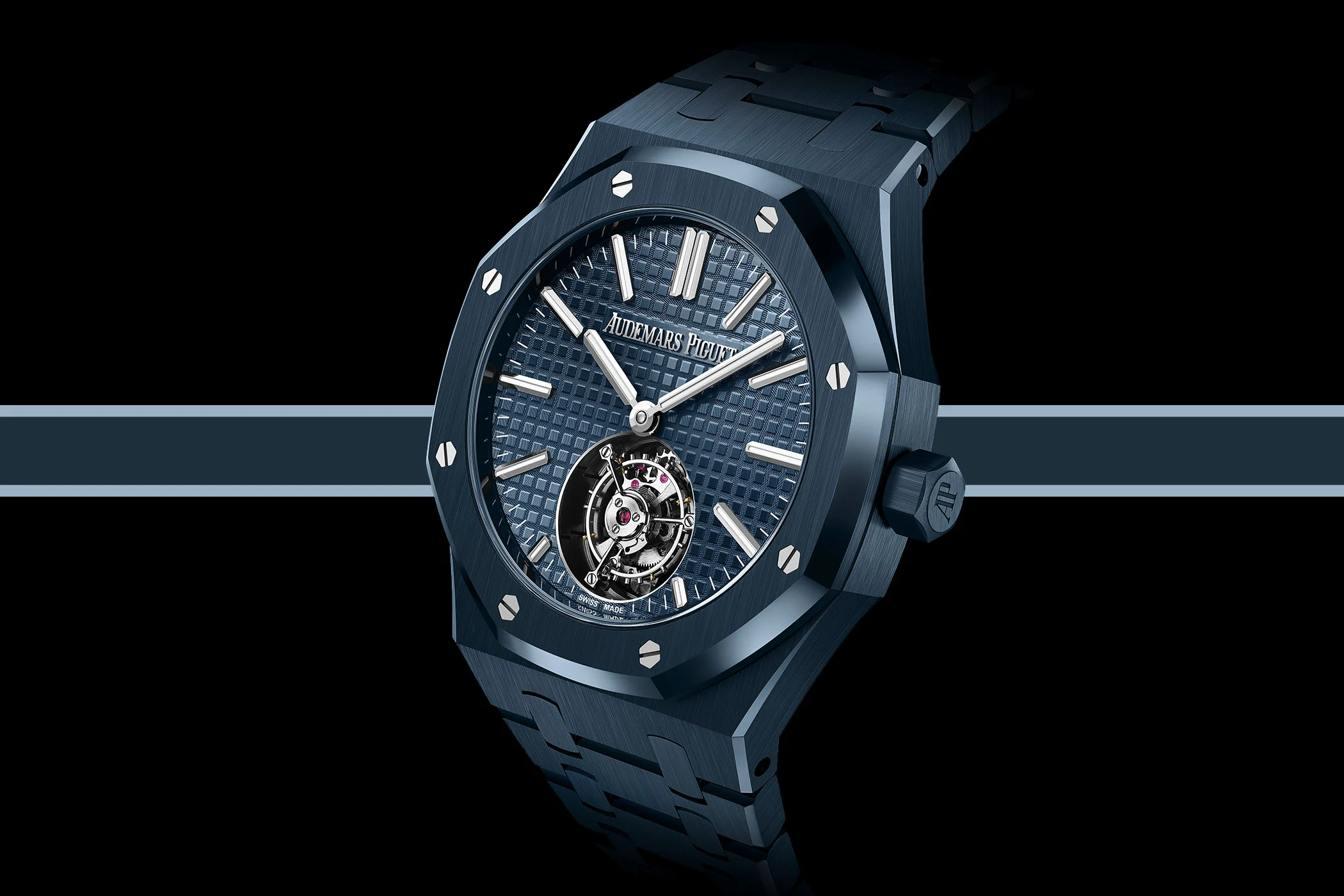 Audemars Piguet Royal Oak 26730CD kék kerámiában Audemars Piguet Royal Oak Selfwinding Flying Tourbillon kék kerámiás kivitelben
