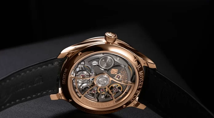 A H. Moser kettős hajszálrugójának kényes egyensúlya H. Moser & Cie. Streamliner Tourbillon Concept Ceramic Endeavour Tourbillon Concept Turquoise Enamel