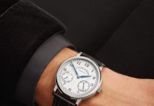 Kisebb tokban érkezik az A. Lange & Söhne 1815 Up/Down két limitált kiadása Wrist view of the 1815 UP/DOWN reference 234.026