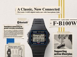 CASIO F-B100W: az F-91W visszatér, most Bluetooth-tal és lépésszámlálóval CASIO F-B100W F-B100W-1A F-B100W-1B F-B100W-3A F-91W CASIO全新F-B100W系列輕巧亮相 經典復古數位設計注入現代科技靈魂