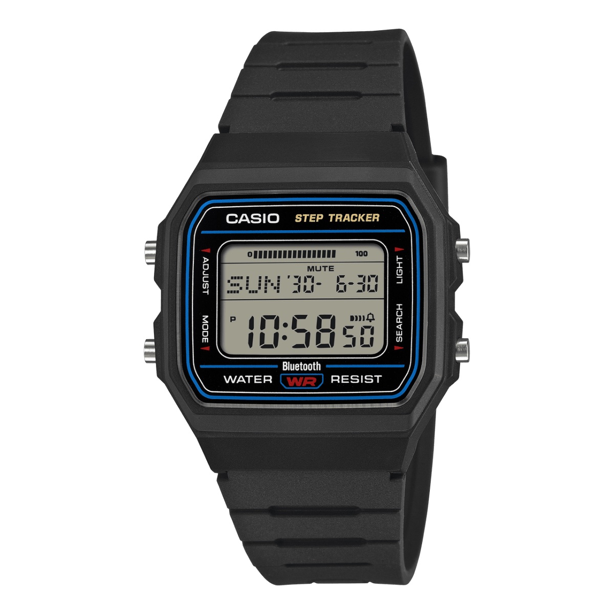 CASIO F-B100W: az F-91W visszatér, most Bluetooth-tal és lépésszámlálóval CASIO全新F-B100W系列輕巧亮相 經典復古數位設計注入現代科技靈魂