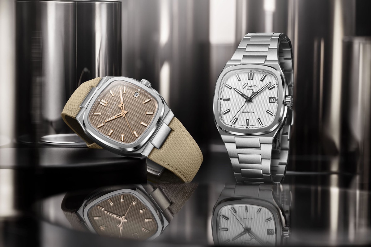 Glashütte Original 70s: kisebb tok, klasszikus dátum, cserélhető szíj szerszám nélkül Glashütte Original 70s: kisebb tok, klasszikus dátum, cserélhető szíj szerszám nélkül