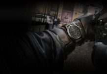 Hamilton Khaki Field Modern Warfare 4 Edition: most kézi felhúzású óra jött a Call of Duty-hoz Hamilton Khaki Field watch worn by Captain Price lying on concrete