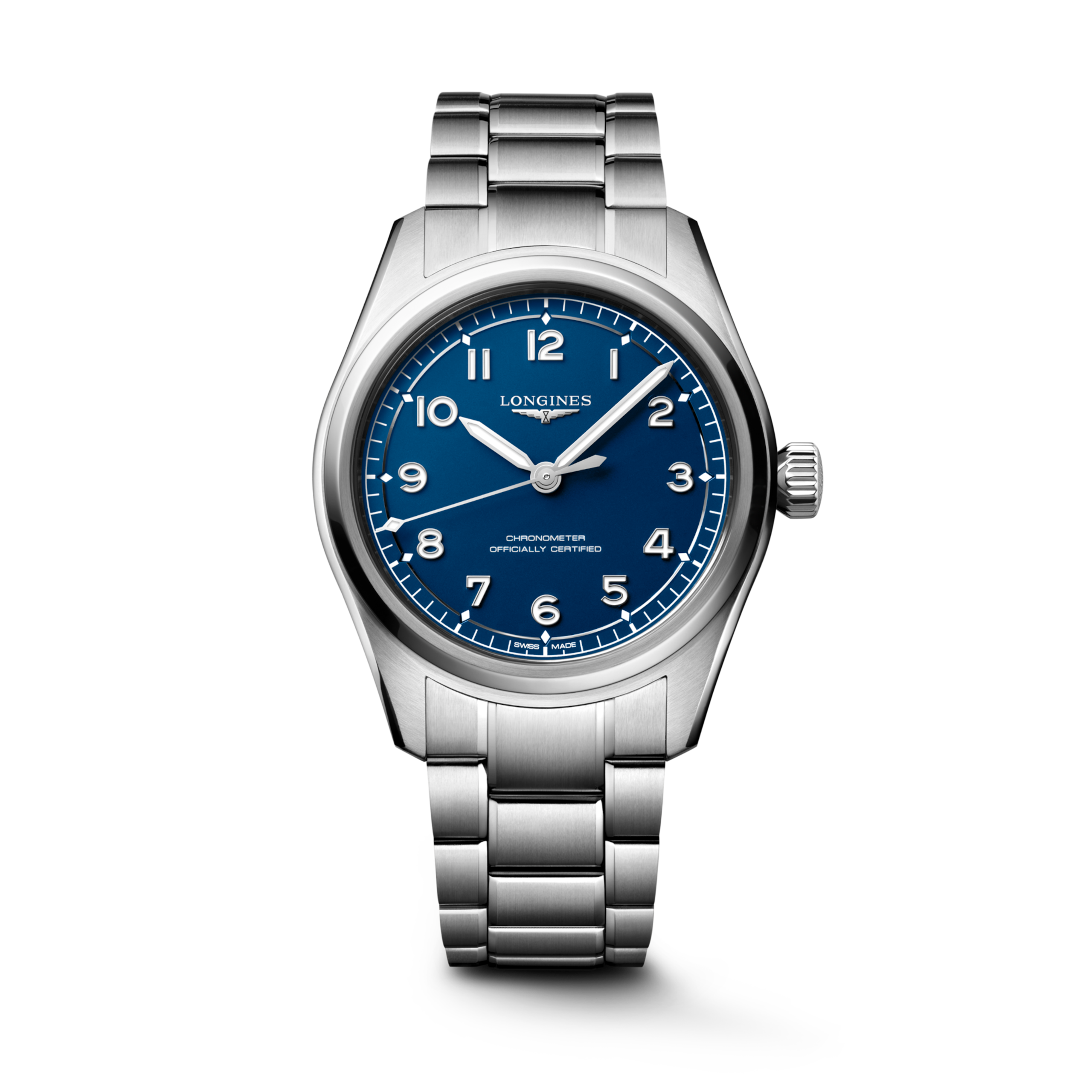 Longines Spirit Pilot L3.809.4.93.6, kék számlap, acélcsat