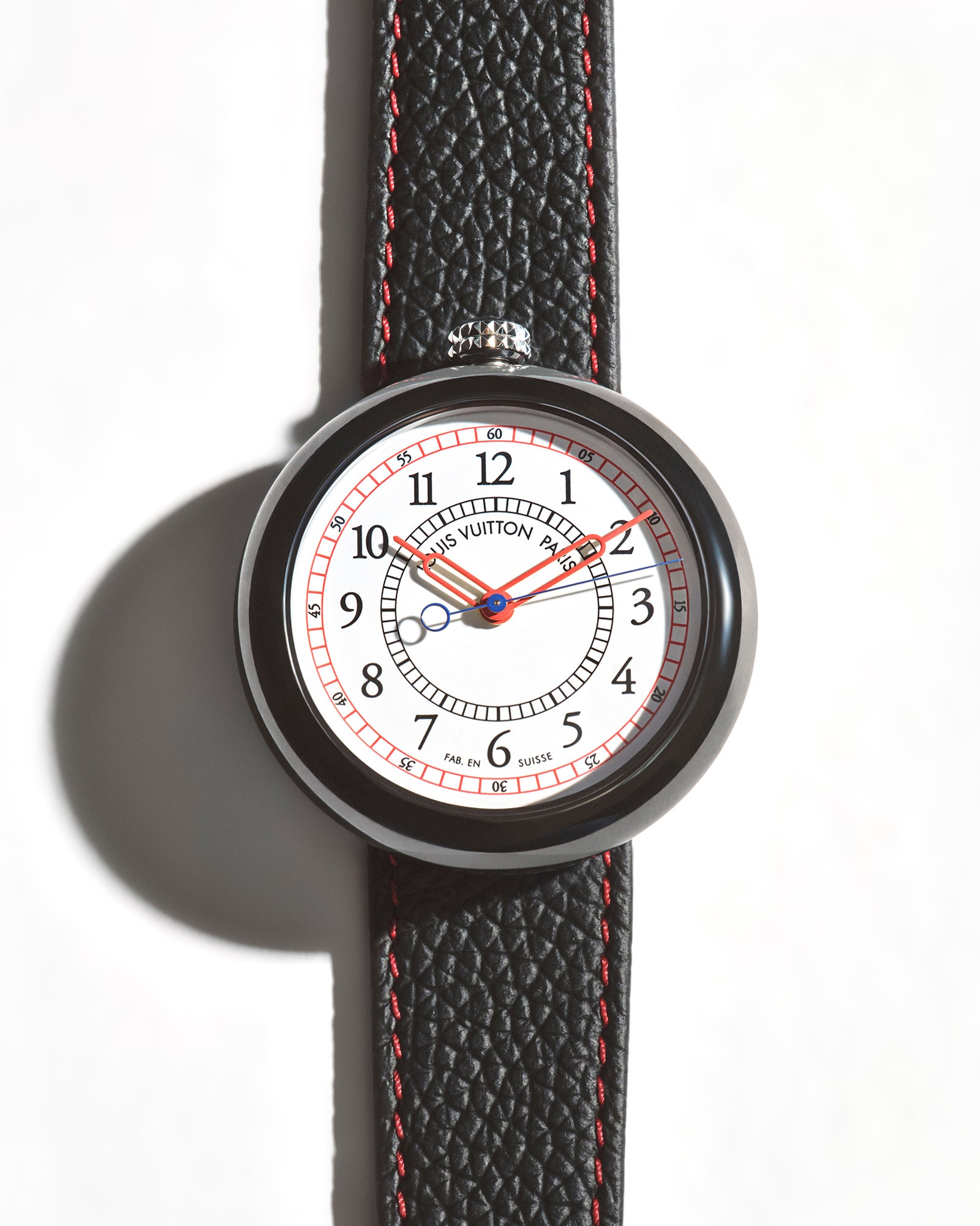 Louis Vuitton Monterey Ceramic: az 1988-as forma fekete és zöld kerámiában Louis Vuitton Monterey Automatic W0CR11 fekete kerámiatokkal és fehér számlappal
