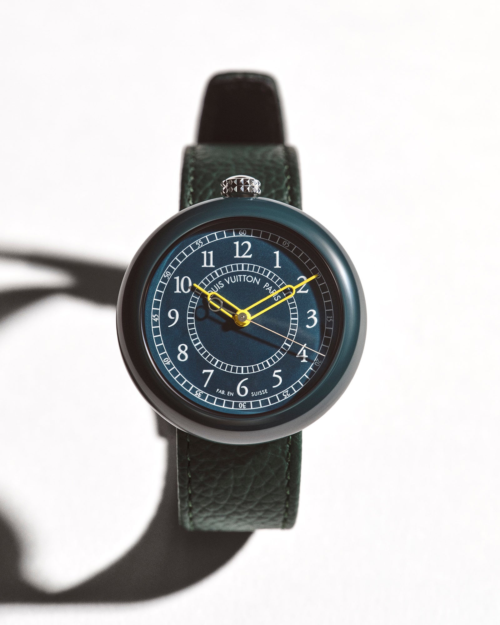 Louis Vuitton Monterey Ceramic: az 1988-as forma fekete és zöld kerámiában Louis Vuitton Monterey Automatic W0CR21 zöld kerámiatokkal és zöld számlappal