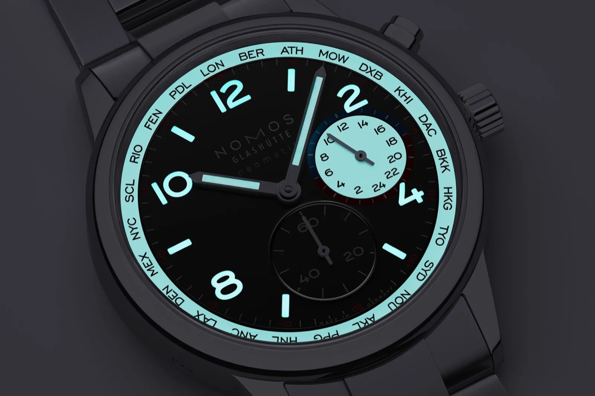 First Look – The new Nomos Club Sport Neomatik Worldtimer Dark