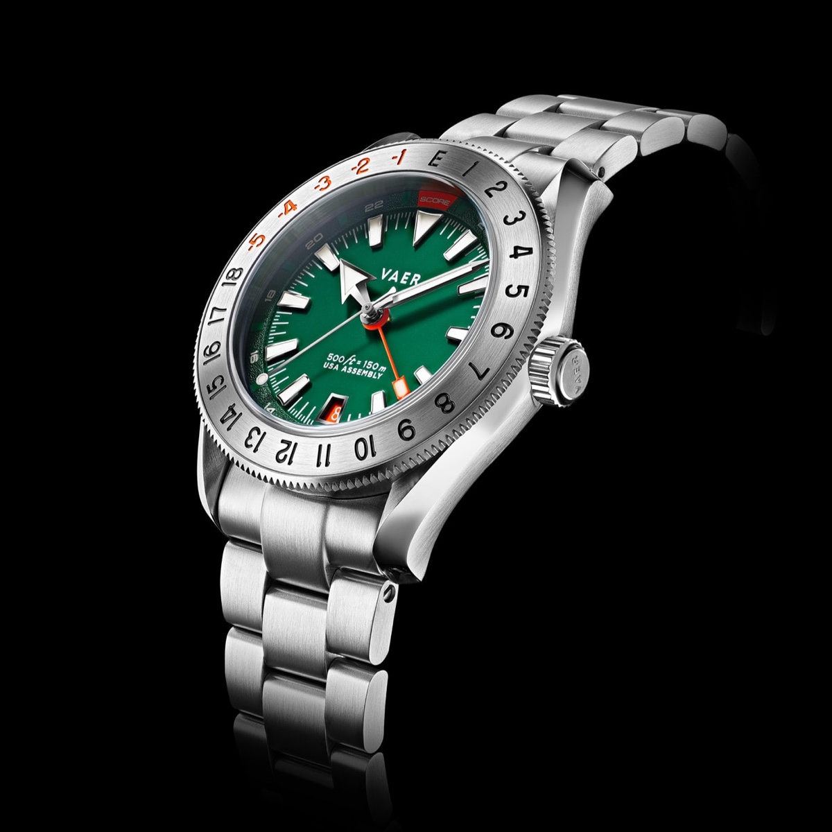 Vaer G2 Fairway GMT: golfpontszám a GMT-lünettán, 489 dollártól G2 Fairway GMT - 39mm USA Golf Watch