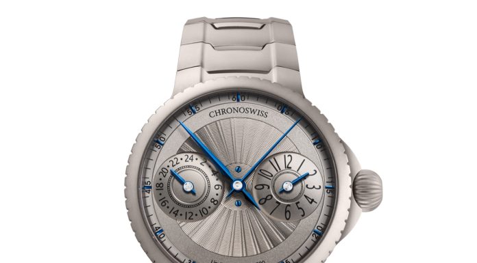 Chronoswiss PULSE GMT Silver Guilloché: 200 darabos titánóra két önálló időzónával