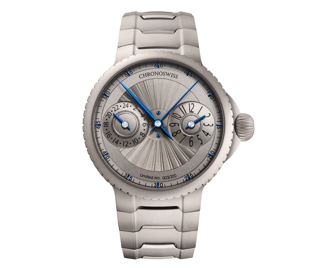 Chronoswiss PULSE GMT Silver Guilloché CH-4223TM-GR