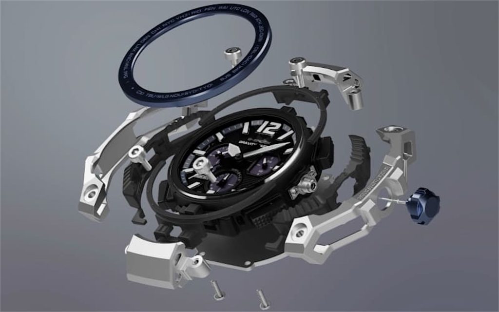 G-SHOCK GRAVITYMASTER GWR-B3000: új repülős modell TOUGH MVT.2 szerkezettel Casio G-SHOCK GRAVITYMASTER GWR-B3000 tokfelépítés robbantott gyári ábra