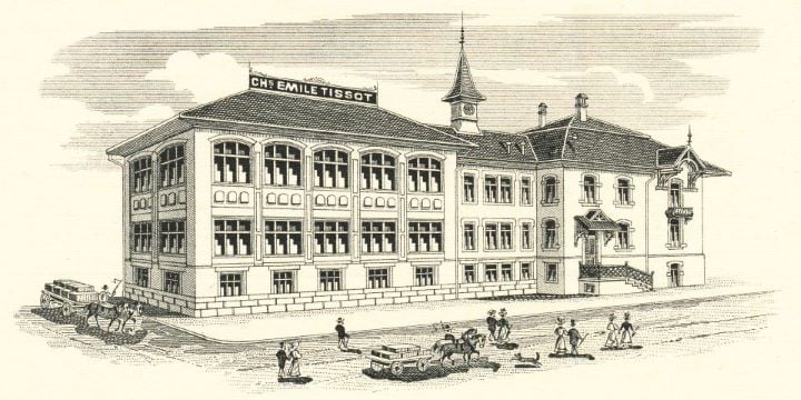 A Tissot 1907-ben épült gyára Le Locle-ban