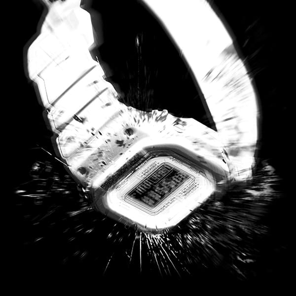 Összetört G-Shock tesztpéldány