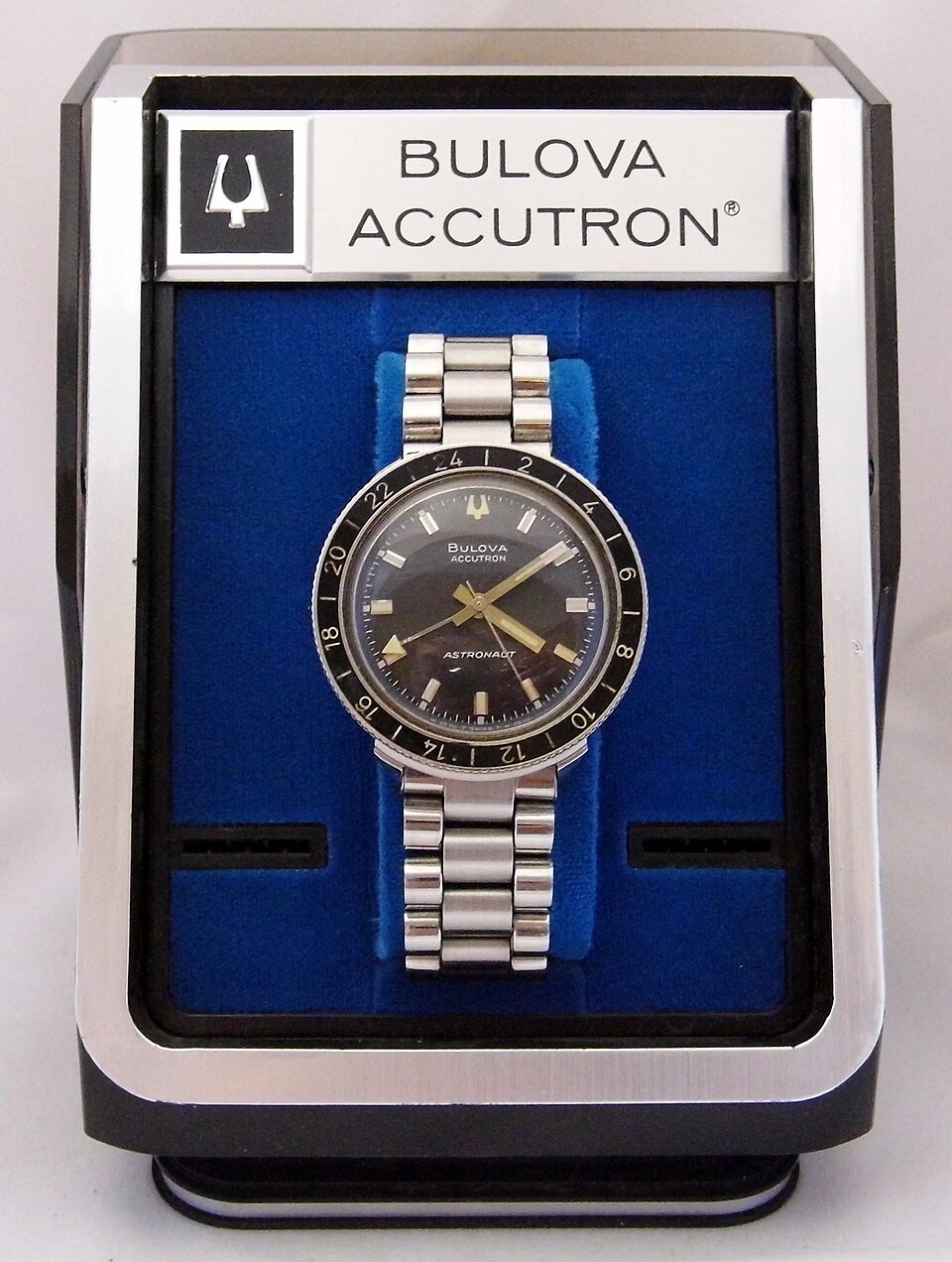 Vintage Bulova Accutron Astronaut hangvillás karóra az eredeti Accutron bemutatódobozában