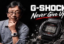Törhetetlen – a G-Shock teljes története a háború utáni Japántól 2026-ig Ibe Kikuo és a klasszikus kocka G-Shock óra – Never Give Up kiemelt grafika