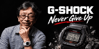 Törhetetlen – a G-Shock teljes története a háború utáni Japántól 2026-ig Ibe Kikuo és a klasszikus kocka G-Shock óra – Never Give Up kiemelt grafika