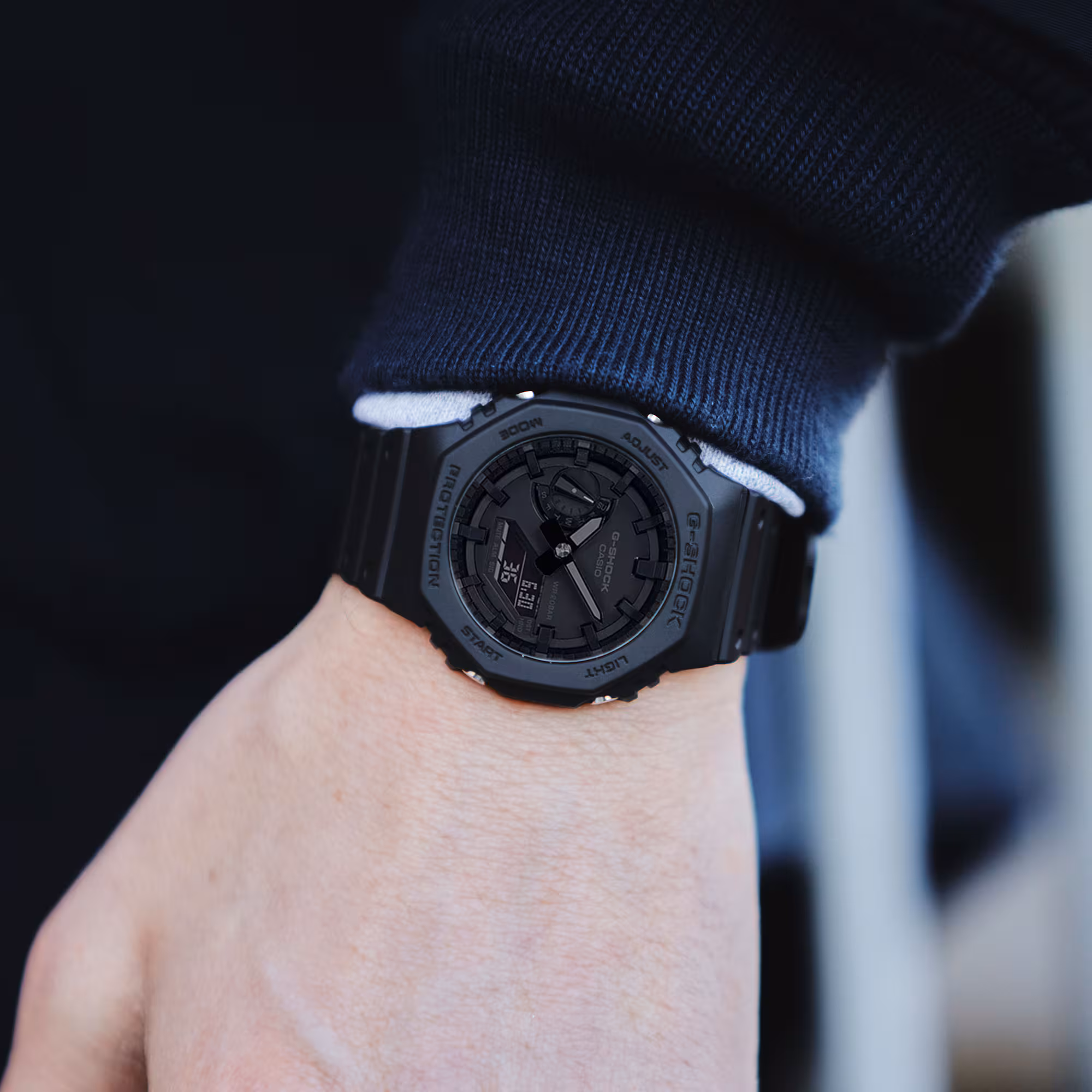 G-SHOCK GA-2100-1A1: a nyolcszögletű 2100-as feketében, 11,8 milliméteren