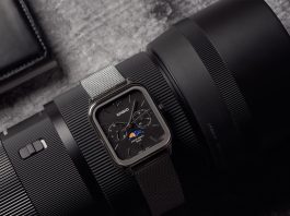 Holdfázis Casio-áron – MTP-M305M-1AVER milánói fémszíjjal Casio MTP-M305M-1AVER fekete számlapos holdfázisos karóra a Casio gyártói fotóján