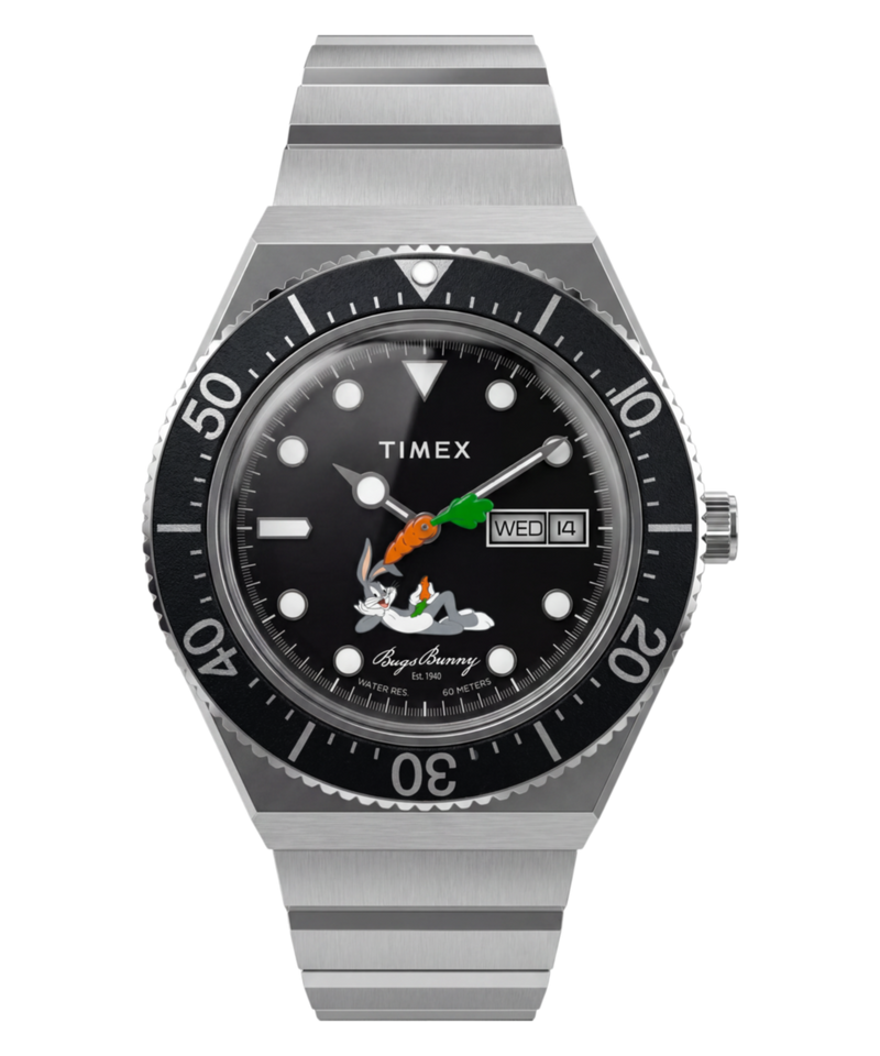 Bolondos dallamok a csuklón – öt új Looney Tunes x Timex óra Looney Tunes x Timex M79 Automatic TW2Y99200 Tapsi Hapsival, acél fémszíjjal