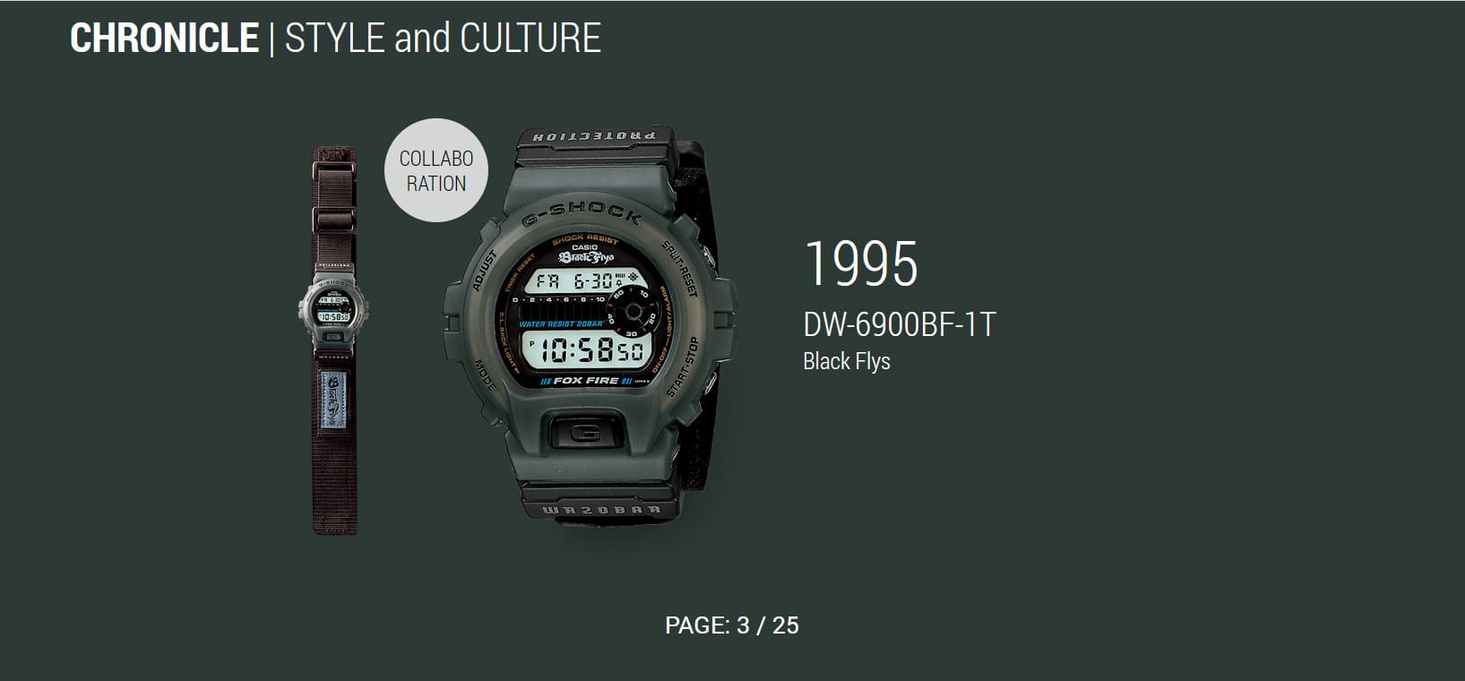 G-Shock DW-6900BF, közös modell a Black Flys márkával
