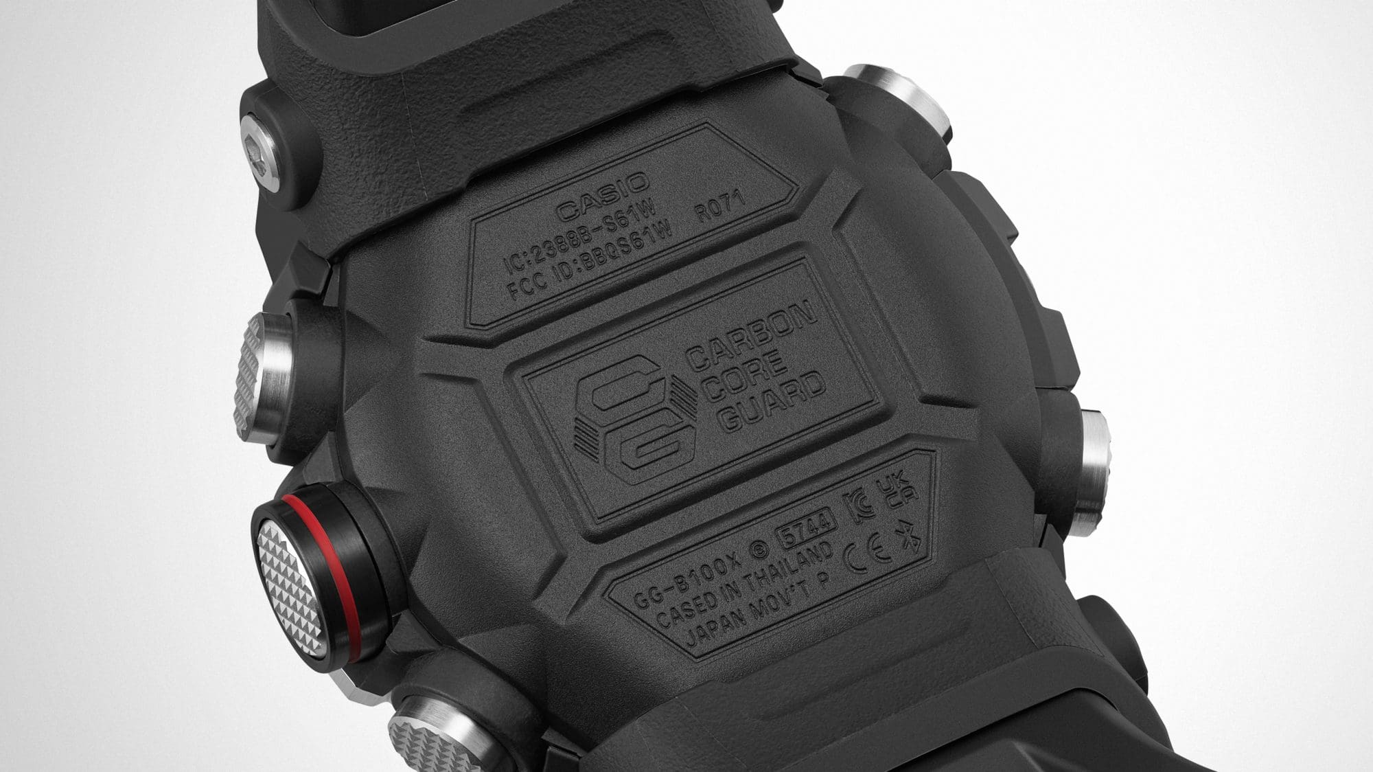 G-Shock Mudmaster GG-B100XM: acél lünettát kapott a sár ura Szénszálas műgyanta hátlapborítás és szíjelemek a GG-B100XM-en