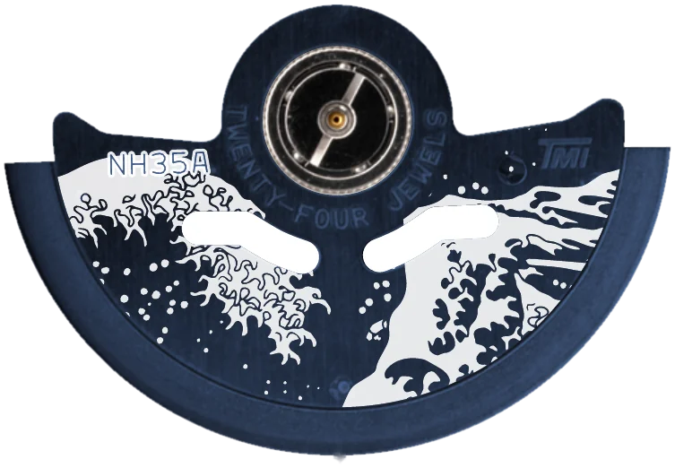 UNDONE Aquadeep The Great Wave - Visszatért és most aranyfüstre épül Hokuszai nagy hulláma A hullámmal és arannyal nyomott, kék bevonatú rotor