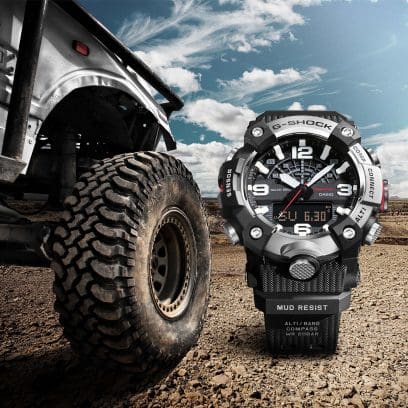 G-Shock Mudmaster GG-B100XM: acél lünettát kapott a sár ura Casio G-Shock Mudmaster GG-B100XM-1A ezüst acél lünettával