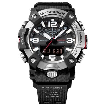 G-Shock Mudmaster GG-B100XM: acél lünettát kapott a sár ura Casio G-Shock Mudmaster GG-B100XM-1A elölnézetből