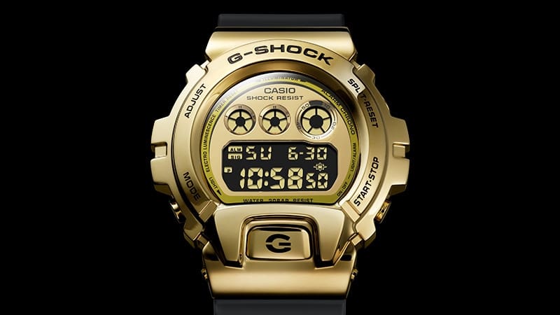 G-Shock GM-6900G acél lünettával