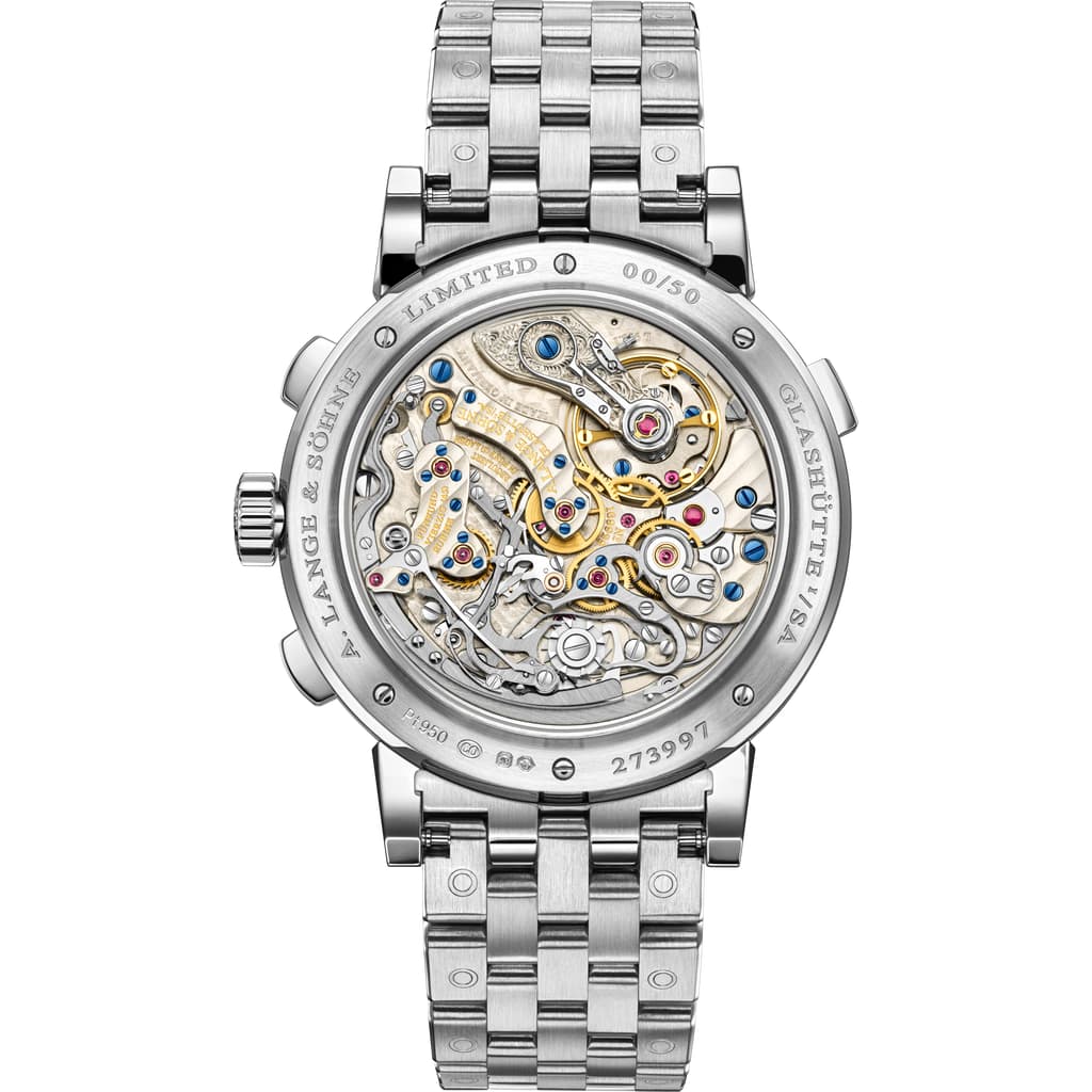 Rückseite DATOGRAPH PERPETUAL in 950er Platin, Referenz 410.136 E