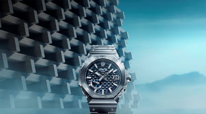 Kigumi-rácson át jut a fény: hanada-iro kék számlapot kapott az új MR-G Casio MRG-B2100D MRG-B2100D-2A Casio to Release MR-G Featuring Traditional Japanese Hanada-iro Blue