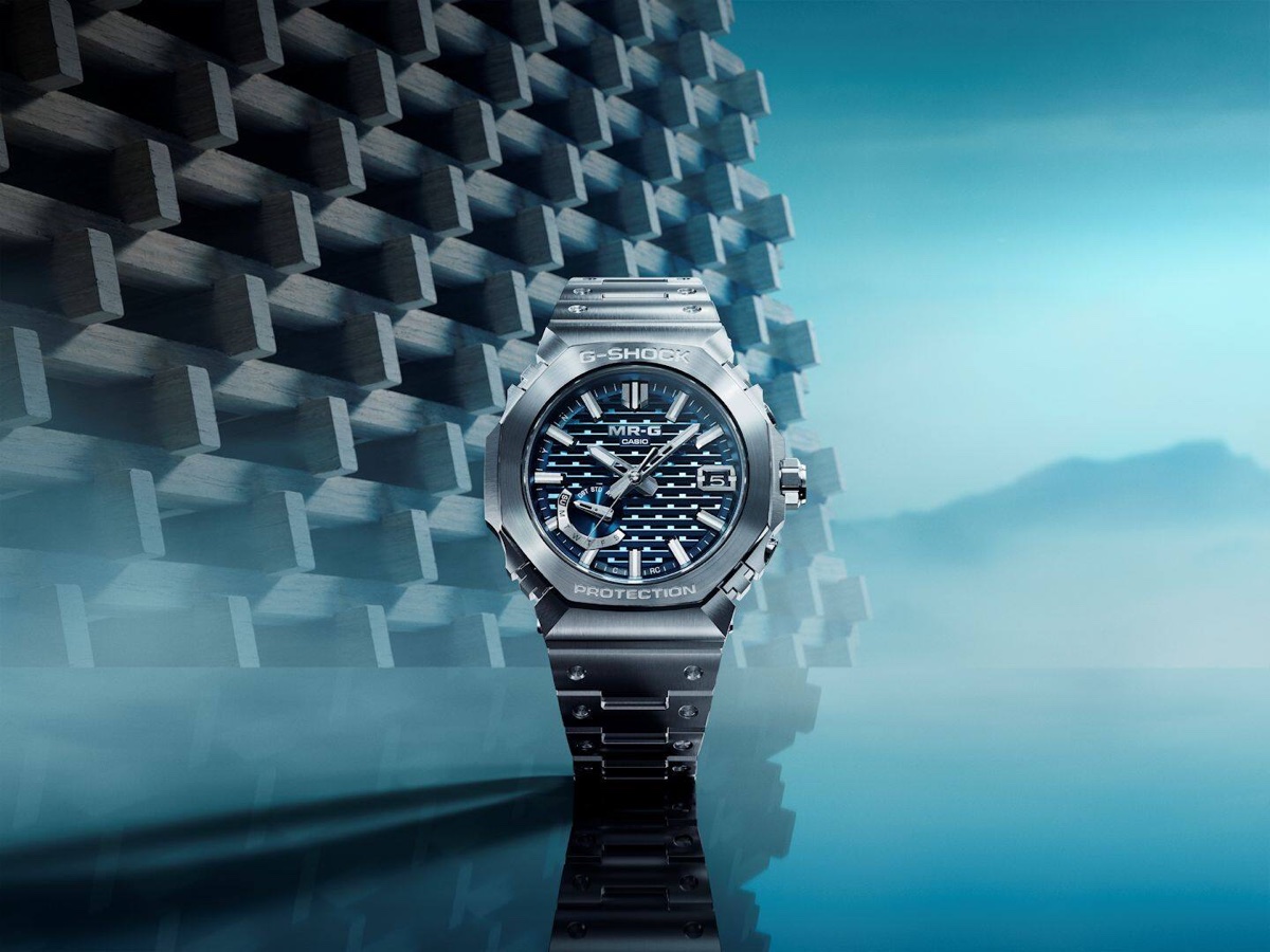 Kigumi-rácson át jut a fény: hanada-iro kék számlapot kapott az új MR-G Casio MRG-B2100D MRG-B2100D-2A Casio to Release MR-G Featuring Traditional Japanese Hanada-iro Blue